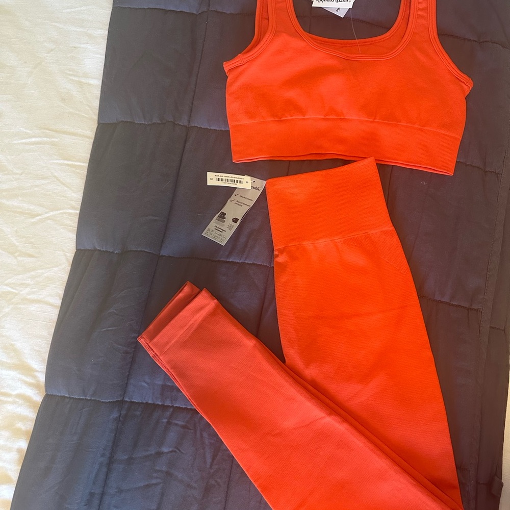 Vibrant Orange Activewear Set